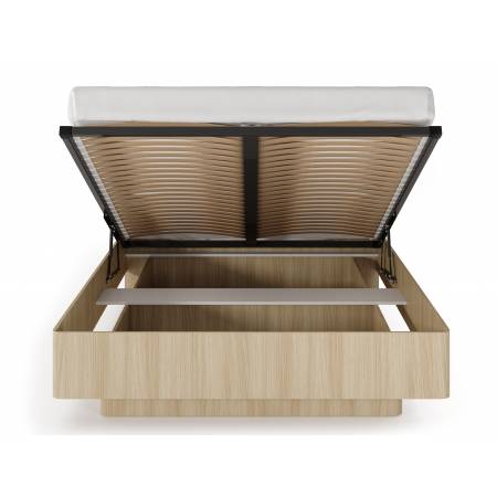 Łóżko 160 x 200 cm z pojemnikiem VICOI tapicerowane zagłowie